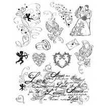 Transparent Stempel, Thema: Liebe, Hochzeit