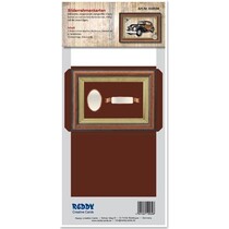Picture Frame cards maroon printed