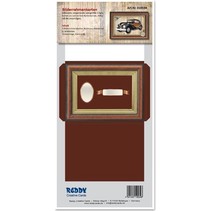 Picture Frame cards maroon printed