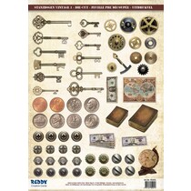 Die folha solta e folha padrão, folhas cortadas Vintage