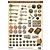 Embellishments / Verzierungen Die cut plade og mønster ark, afskårne ark Vintage