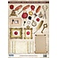 Embellishments / Verzierungen Die losse vellen met accessoires van karton, A4