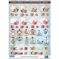 Die cut sheets with accessories from card stock, A4, labels