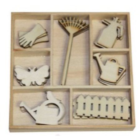 Objekten zum Dekorieren / objects for decorating Caja Botánico Verano, Equipo de Jardinería 35 piezas