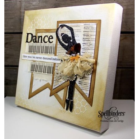 Spellbinders und Rayher Spellbinders, ponsen en embossing sjabloon, Tiny Dancers