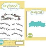 Taylored Expressions Stamp banner + tekst + punch template