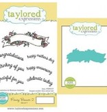 Taylored Expressions Stempel banner + tekst + slag skabelon