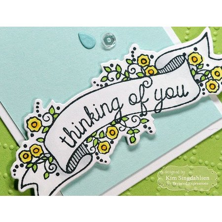 Taylored Expressions Stempel banner + tekst + slag mal