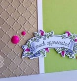 Taylored Expressions Stempel banner + tekst + slag skabelon