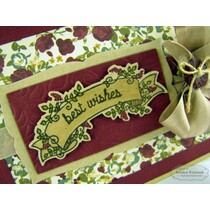 Stamp banner + tekst + punch template