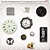 Embellishments / Verzierungen Decorative Brads with Uhre, butterflies and flowers, 10 particles