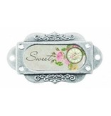 Embellishments / Verzierungen 2 metallramme, Antique, fransk Journey Joy og sødme