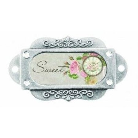 Embellishments / Verzierungen 2 metalen frame, antiek, Franse Journey Joy en de zoetheid