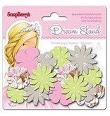 Embellishments / Verzierungen Papers Gedrukte bloemen, Dreamland bloemen, delicate kleuren, 24 stuks