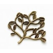 5 Metall Charms Set Small Twig 30x22 mm