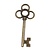 Embellishments / Verzierungen 2 Metal Charms Set key, 53x24 mm