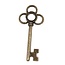 Embellishments / Verzierungen 2 Metal Charms Set key, 53x24 mm