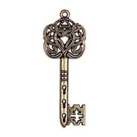 Embellishments / Verzierungen 2 Metal encantos conjunto de chaves Big imperial, 60x22 mm