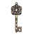 Embellishments / Verzierungen 2 Metal Charms Set Big Imperial key, 60x22 mm