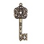 Embellishments / Verzierungen 2 Metal Charms Stel Big Keizerlijk sleutel, 60x22 mm