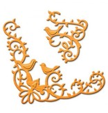 Spellbinders und Rayher Spellbinders, stansning og prægning stencil, metal stencil D-lites, Bird Scrolls