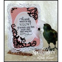Spellbinders, punzonatura e goffratura stencil, stencil metallo D-Lites, Uccello Scrolls