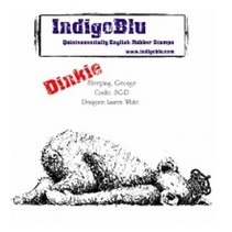 Rubber stamp, IndigoBlu Sleeping George Dinkie Mounted A7