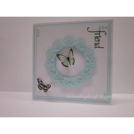 Spellbinders und Rayher Shapeabilities modello di metallo, Vintage Pizzo motivi, 2,5 x 2,4-9 cm, un set di 5 modelli!