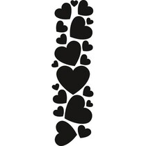 Stamping and Embossing stencil, Marianne Design Hearts