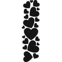 Stampaggio e goffratura stencil, Marianne design Hearts