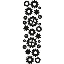 Stamping and Embossing stencil, Marianne Design Räderchen