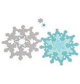 Sizzix Punching - and embossing stencil SET, Sizzix Framelits, Snowflakes