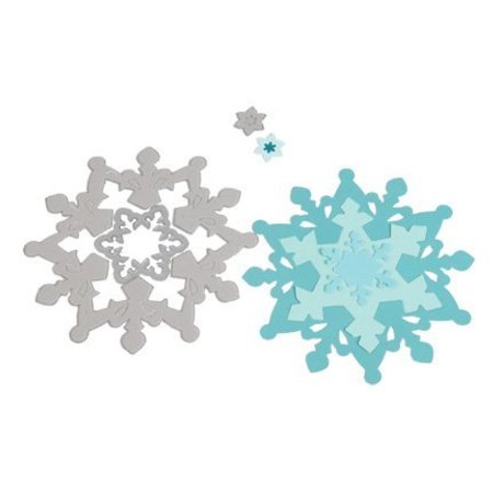 Sizzix Punzonatura - e goffratura stencil set, Sizzix Framelits, fiocchi di neve