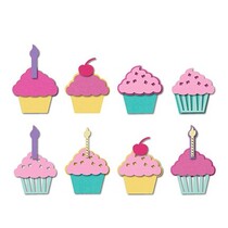 Stempling og prægning stencil, Sizzix, ThinLits, Cupcakes