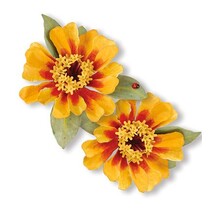 Stempling og Embossing stencil, Sizzix, ThinLits - Flower, Zinnia