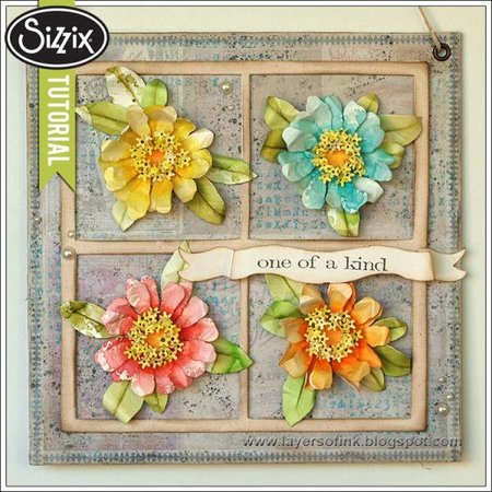 Sizzix Estampagem e gravação estêncil, Sizzix, ThinLits - Flower, Zínia