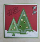 Nellie snellen Punching and embossing template Nellie`s Multi frame, Christmas tree