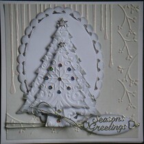 Stanz- und Prägeschablone, Nellie`s Multi Rahmen, Weihnachtsbaum