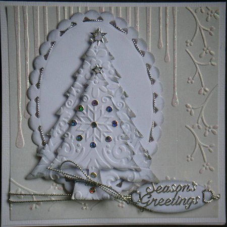 Nellie snellen Punching and embossing template Nellie`s Multi frame, Christmas tree