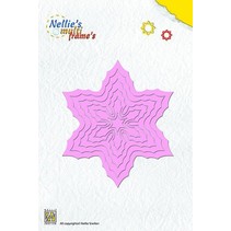 Punching and embossing template Nellie`s multiframe, Poinsettia