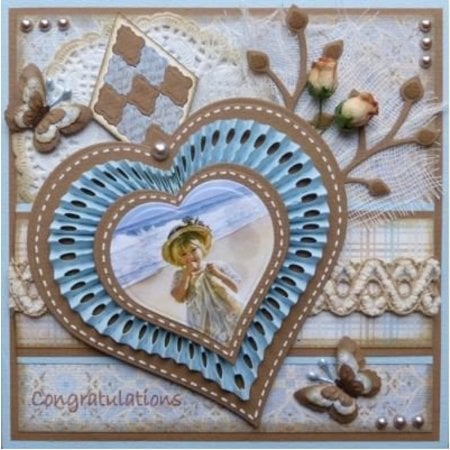 Nellie snellen Ponsen en embossing sjabloon Nellie`s multiframe, hart