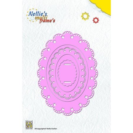 Nellie snellen Punching and embossing template Nellie`s multiframe, ovals