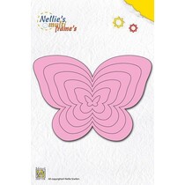 Punching and embossing template Nellie`s multiframe, butterflies