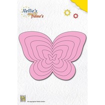 Stanz- und Prägeschablone, Nellie`s Multi Rahmen, Schmetterlinge