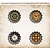 Embellishments / Verzierungen ScrapBerry s Set Of Metal Cork Car Vintage