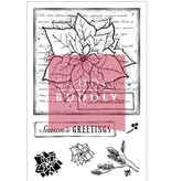 Studio Light Clear stamps, des motifs de Noël, Poinsettia Collage