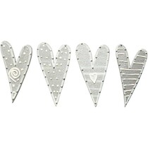 Adesivos, tamanho 25x45 mm, corações, classificado 8