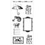 Graphic 45 Rubber stamp, Raining Cats & Dogs