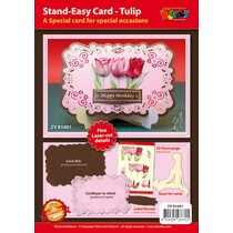 Artisanat fixé pour la conception de 1 noble, XL 3D carte tulipes