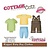 Cottage Cutz Ponsen en embossing sjabloon CottageCutz: Baby boy kleren